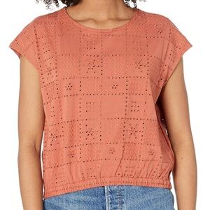 MADEWELL Per Se Eyelet Top Brick Earthen Red Size Small